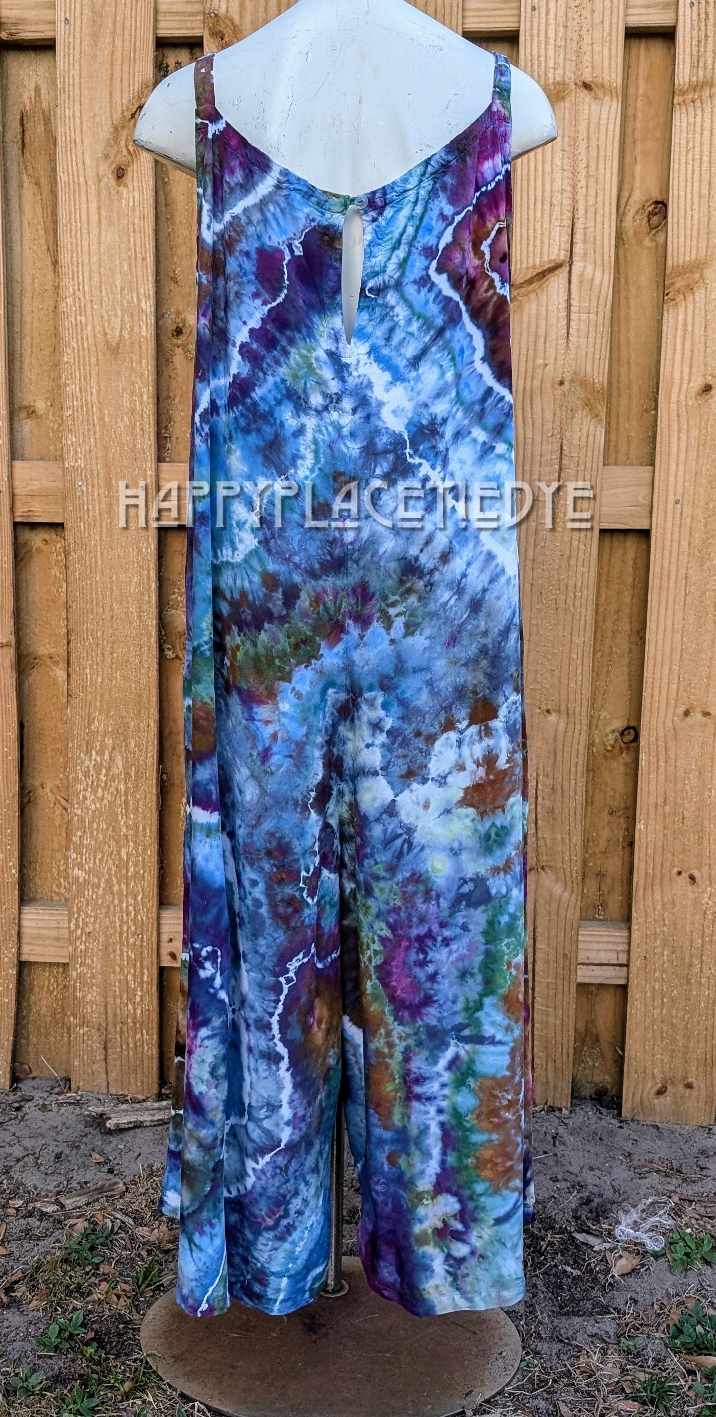 XLarge Tie Dye Rayon Jumpsuit/ Overalls