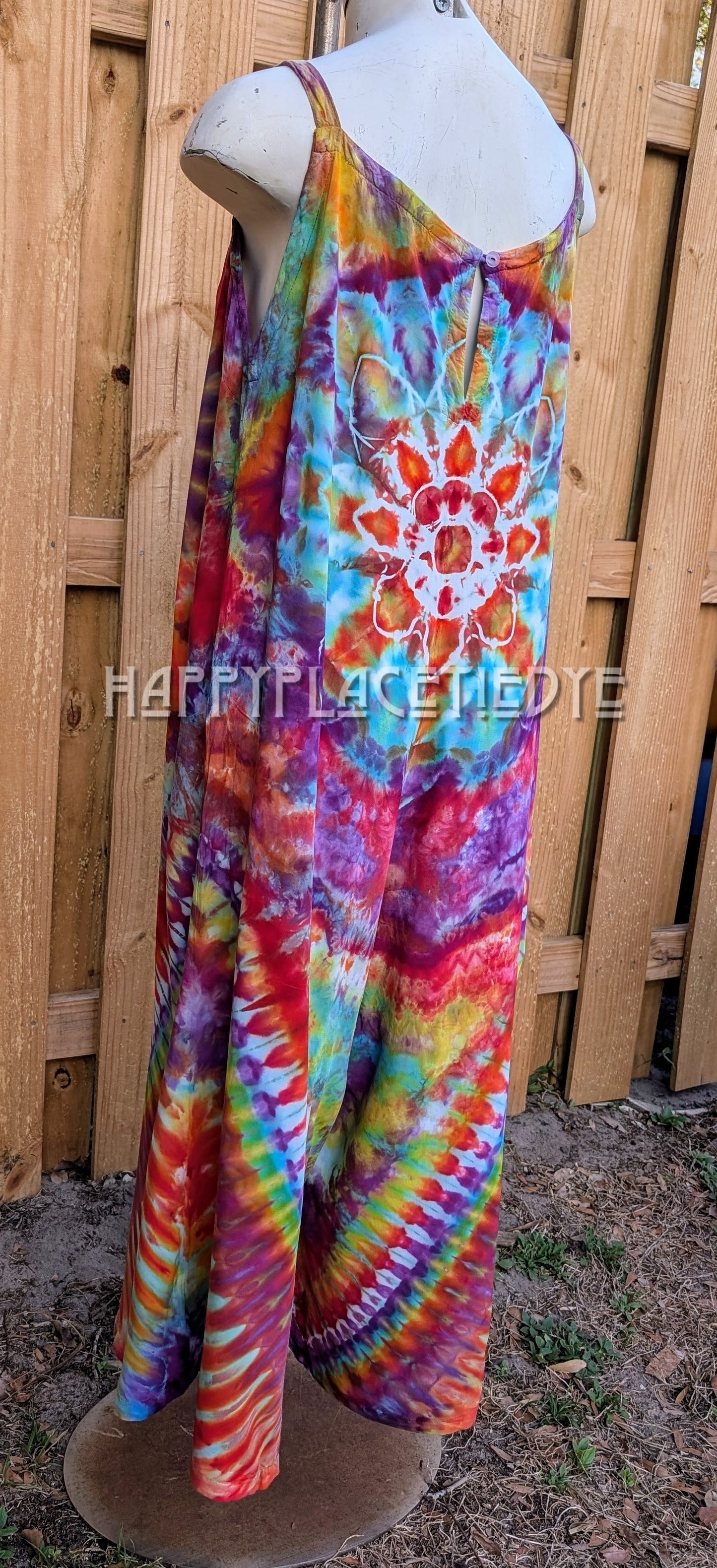 Large Tie Dye Rayon Jumpsuit/ Overalls