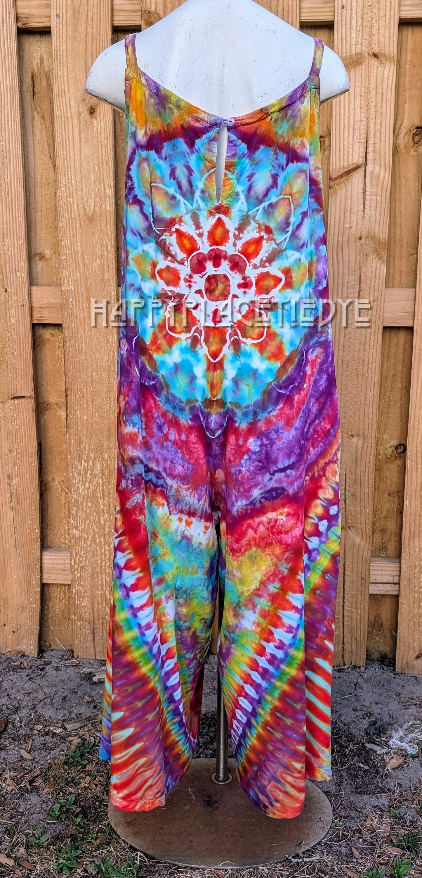 Large Tie Dye Rayon Jumpsuit/ Overalls