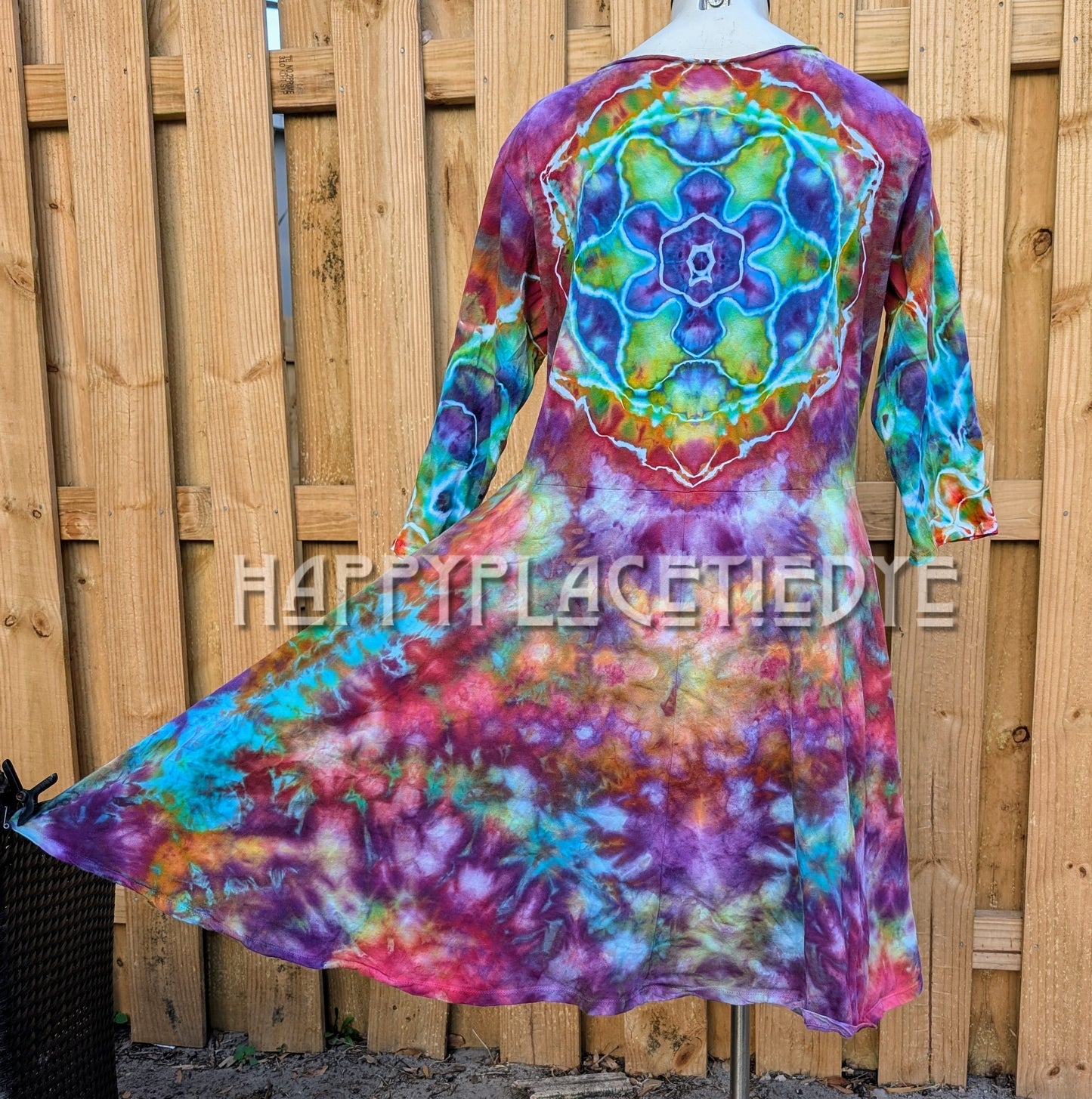 2XL 3/4 Sleeve Twist Front Dress