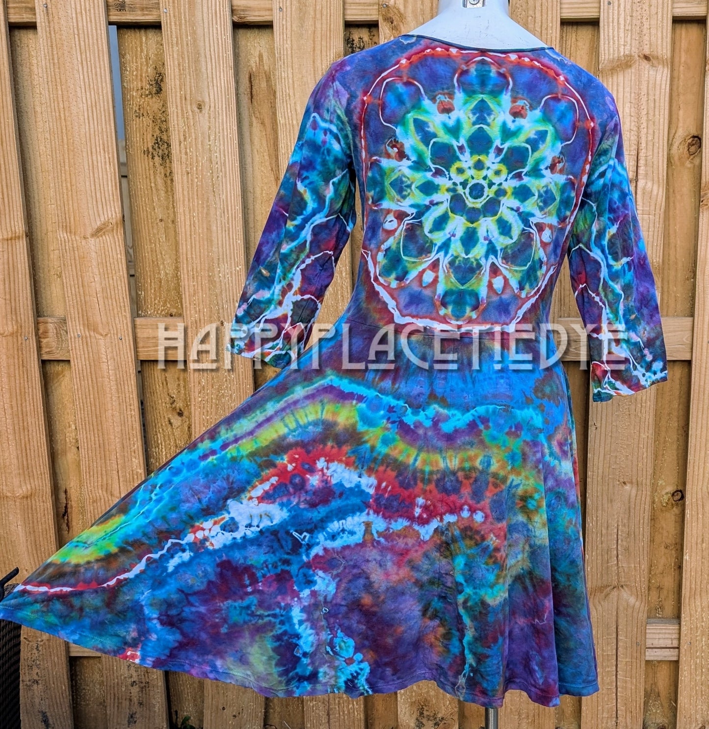 Large 3/4 Sleeve Twist Front Dress